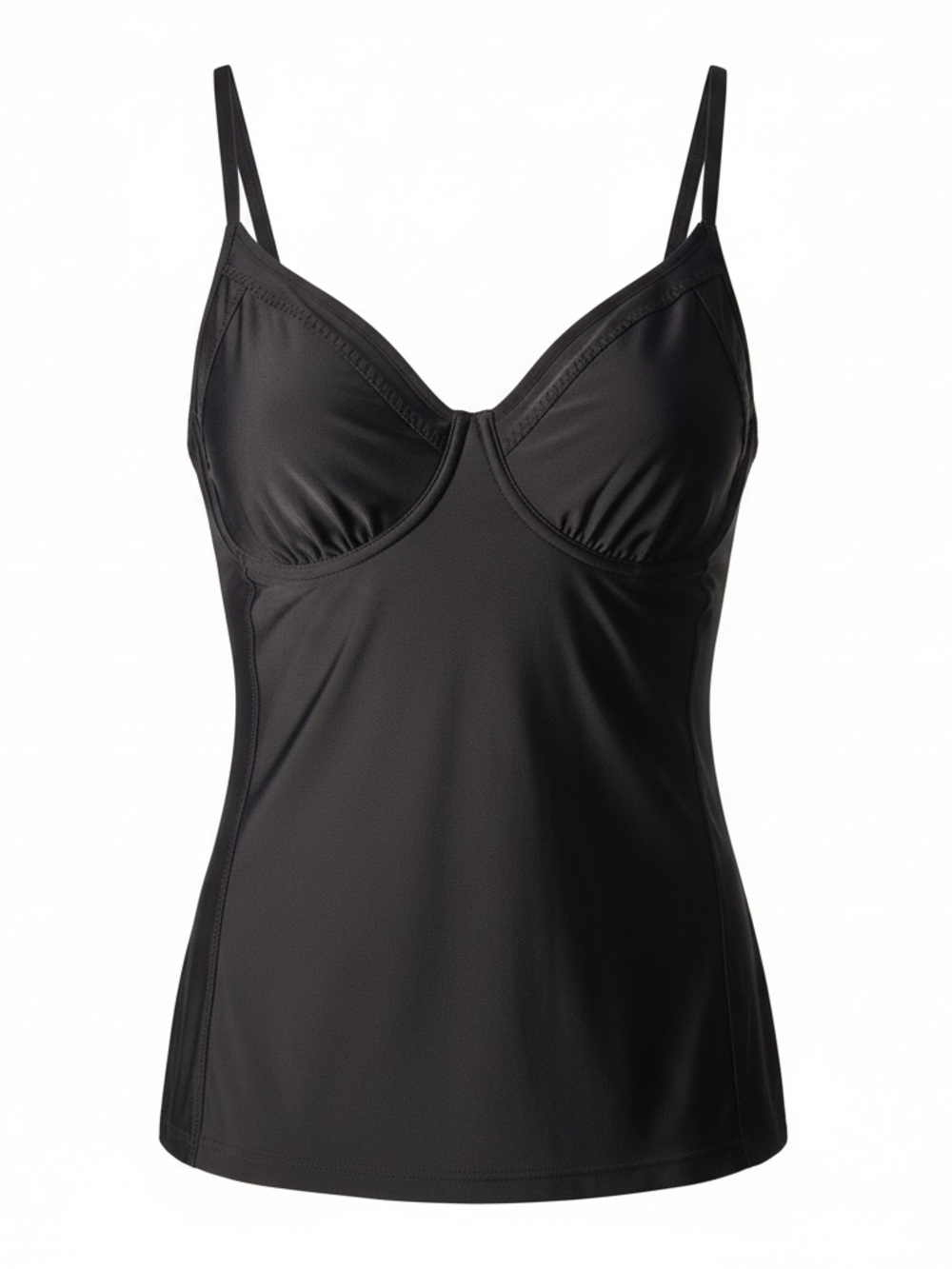 Athleta Shaping Slip Women 38 B/C Tall Black Like New Seamless Stretch Built-in